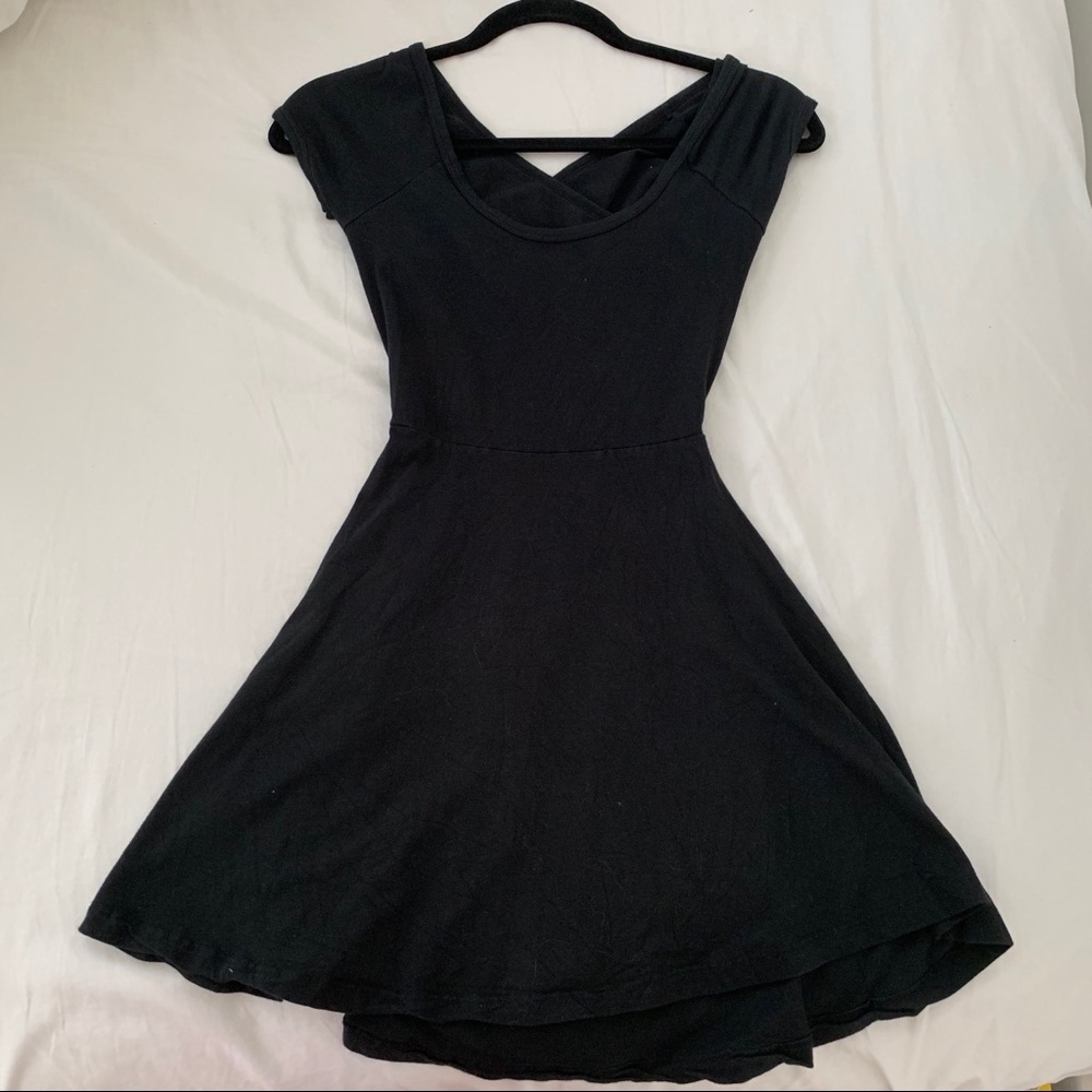 Brandy Melville Black Skater Dress
